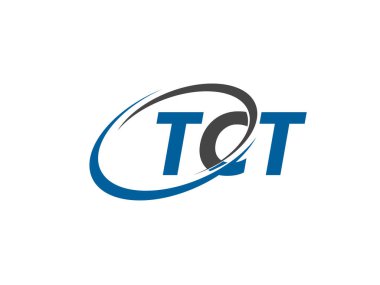 Logo tasarımı, vektör illüstrasyonu, tct harfleri için grafik alfabe tipografisi
