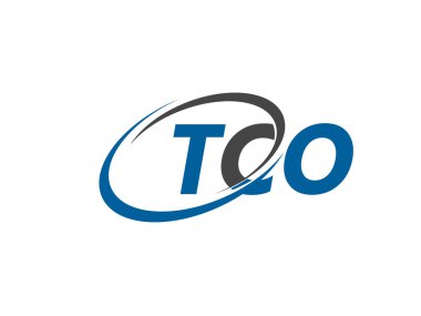 Logo tasarımı, vektör illüstrasyonu, tco harfleri için grafik alfabe tipografisi
