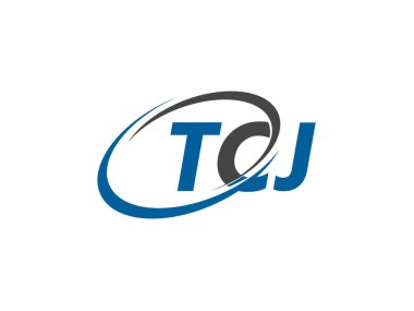 Logo tasarımı, vektör illüstrasyonu, tcj harfleri için grafik alfabe tipografisi