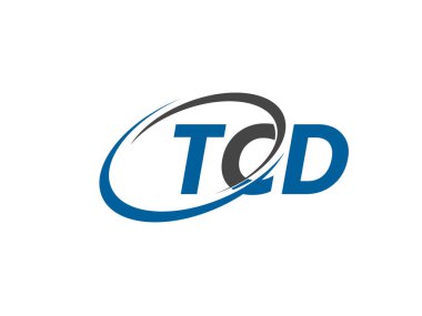 Logo tasarımı, vektör illüstrasyonu, tcd harfleri için grafik alfabe tipografisi