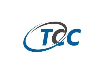 Logo tasarımı, vektör illüstrasyonu, tcc harfleri için grafik alfabe tipografisi