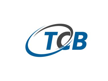 Logo tasarımı, vektör illüstrasyonu, tcb harfleri için grafik alfabe tipografisi