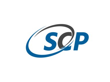 Logo tasarımı için grafik alfabe tipografisi, vektör illüstrasyonu, harf scp
