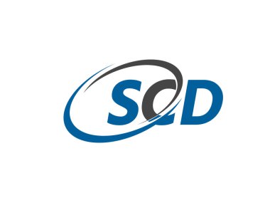 SCD harfleri yaratıcı modern zarif logo tasarımı