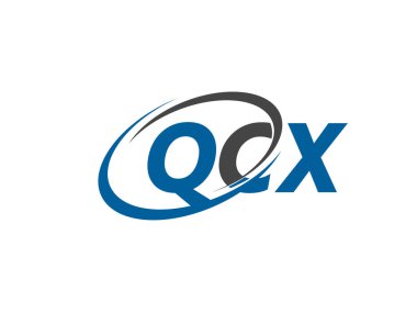 QCX harfleri yaratıcı modern zarif logo tasarımı