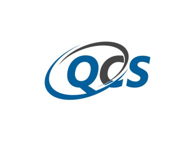 QCS harfleri yaratıcı modern zarif logo tasarımı