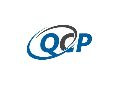 QCP harfleri yaratıcı modern zarif logo tasarımı