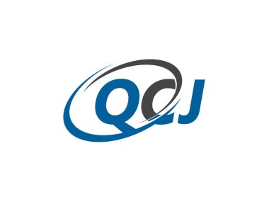QCJ harfleri modern zarif logo tasarımı.
