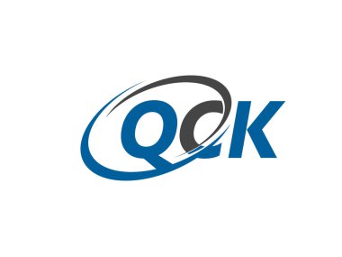 QCK harfleri yaratıcı modern zarif logo tasarımı