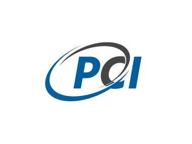 PCI harfleri modern zarif logo tasarımı