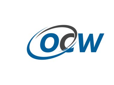 OCW harfleri yaratıcı modern zarif logo tasarımı