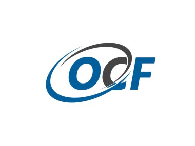 OCF harfleri yaratıcı modern zarif logo tasarımı