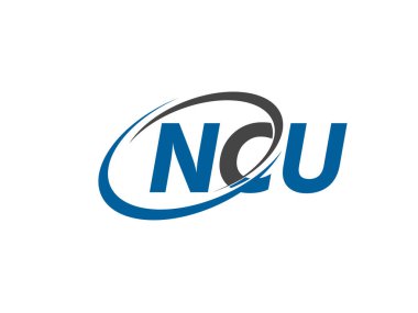 NCU harfleri modern zarif logo tasarımı.