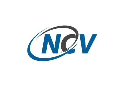 NCV harfleri modern zarif logo tasarımı.