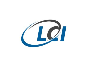 Logo tasarımı için grafik alfabe tipografisi, vektör illüstrasyonu, Lci harfleri