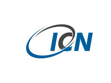 ICN mektup yaratıcı modern zarif logo tasarımı