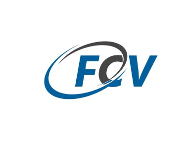 FCV harfleri yaratıcı modern zarif logo tasarımı