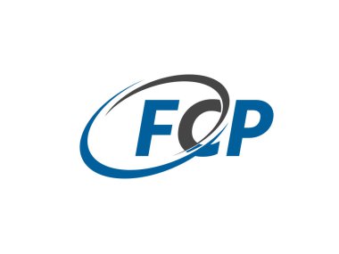 FCP harfleri yaratıcı modern zarif logo tasarımı