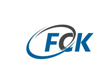 FCK harfleri yaratıcı modern zarif logo tasarımı