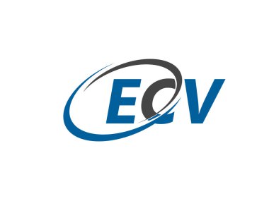 ECV harfleri yaratıcı modern zarif logo tasarımı