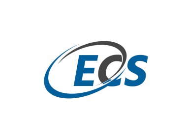 ECS harfleri yaratıcı modern zarif logo tasarımı