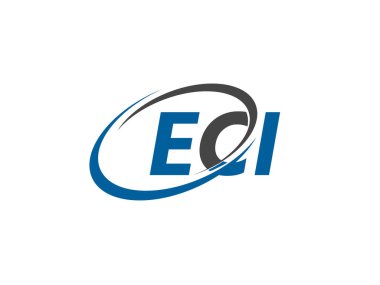 ECI harfleri modern zarif logo tasarımı