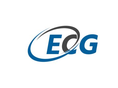ECG harfleri yaratıcı modern zarif logo tasarımı