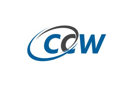 CCW harfleri modern zarif logo tasarımı.