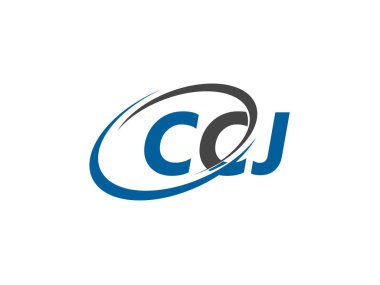 CCJ harfleri modern zarif logo tasarımı.