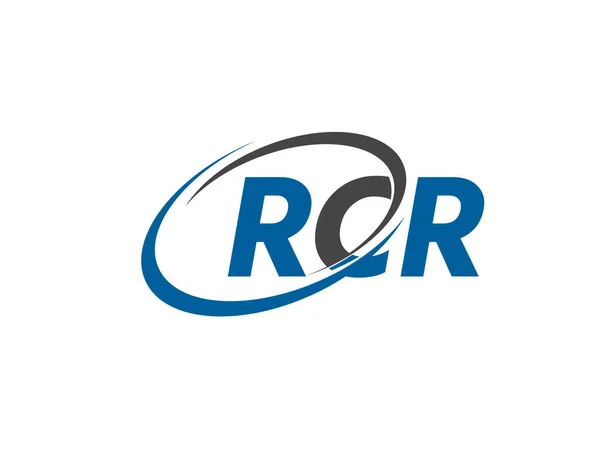 Letras Rcr Criativo Moderno Elegante Design Logotipo Swoosh — Vetor de Stock