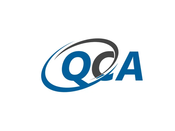 Qca Bokstäver Kreativ Modern Elegant Swoosh Logo Design — Stock vektor