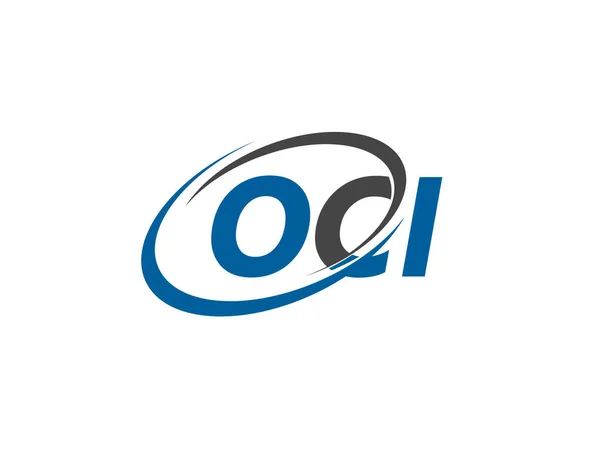 Oci Letters Creative Modern Elegant Swoosh Logo Design — Stock Vector