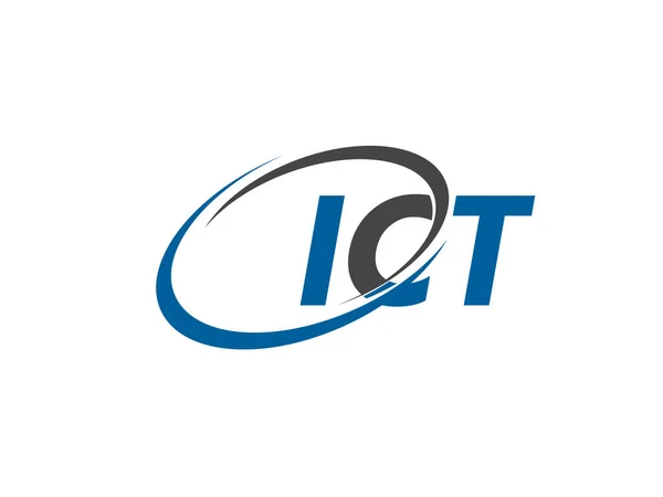 Ict Carta Criativo Moderno Elegante Design Logotipo Swoosh —  Vetores de Stock