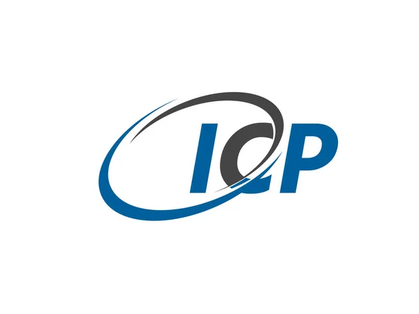 Icp Carta Creativa Moderna Elegante Diseño Logotipo Swoosh — Archivo Imágenes Vectoriales