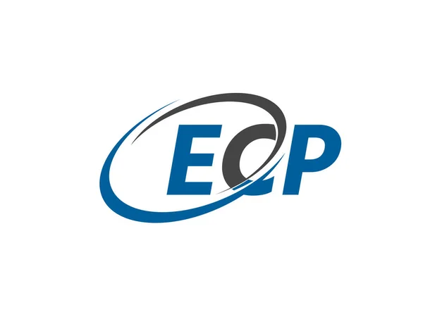 Ecp Γράμματα Δημιουργικό Μοντέρνο Κομψό Σχεδιασμό Λογότυπο Swoosh — Διανυσματικό Αρχείο