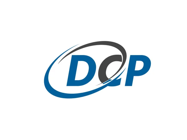 Dcp Букви Творчий Сучасний Елегантний Swoosh Логотип Дизайн — стоковий вектор