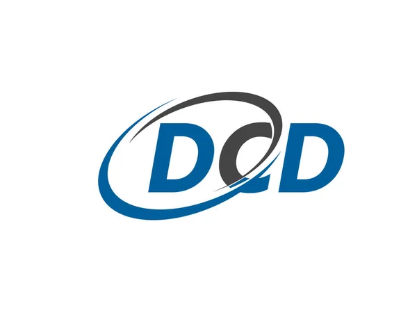 Dcd文字創造的な現代的なエレガントなスウッシュロゴデザイン — ストックベクタ