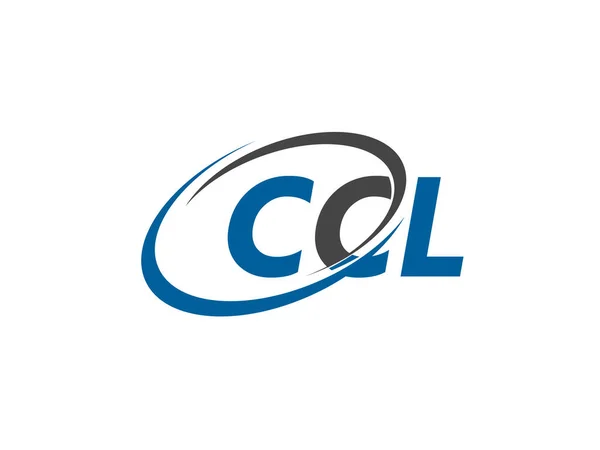 Ccl Букви Творчий Сучасний Елегантний Swoosh Логотип Дизайн — стоковий вектор