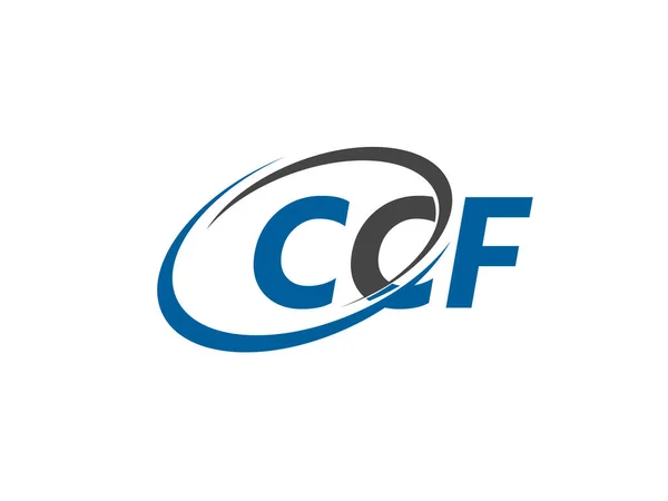Ccf Letters Creative Modern Elegant Swoosh Logo Design — Stock Vector