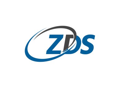 Logo tasarımı için ZDS harfleri grafik alfabe tipografisi
