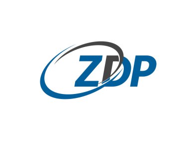 Logo tasarımı için ZDP harfleri grafik alfabe tipografisi