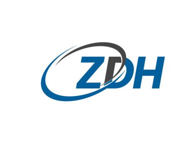 Logo tasarımı için ZDH harfleri grafiksel alfabe tipografisi