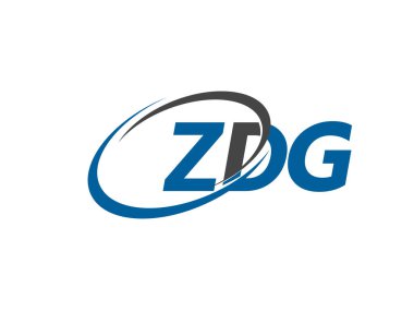 Logo tasarımı için ZDG harfleri grafiksel alfabe tipografisi