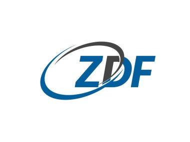 Logo tasarımı için ZDF harfleri grafik alfabe tipografisi