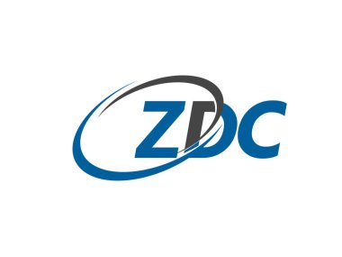 Logo tasarımı için ZDC harfleri grafiksel alfabe tipografisi
