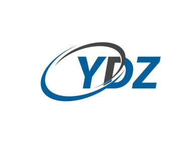 Logo tasarımı için YDZ harfleri grafik alfabe tipografisi