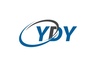 Logo tasarımı için YDY harfleri grafiksel alfabe tipografisi