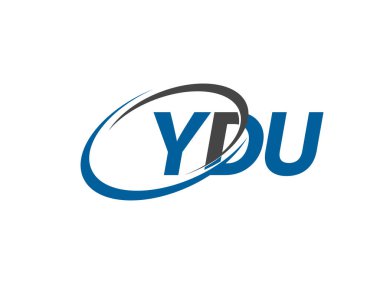 Logo tasarımı için YDU harfleri grafik alfabe tipografisi