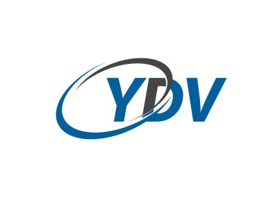 Logo tasarımı için YDV harfleri grafik alfabe tipografisi