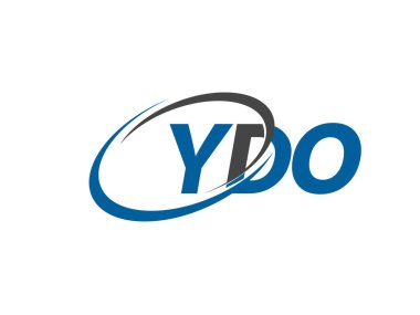 Logo tasarımı için YDO harfleri grafiksel alfabe tipografisi
